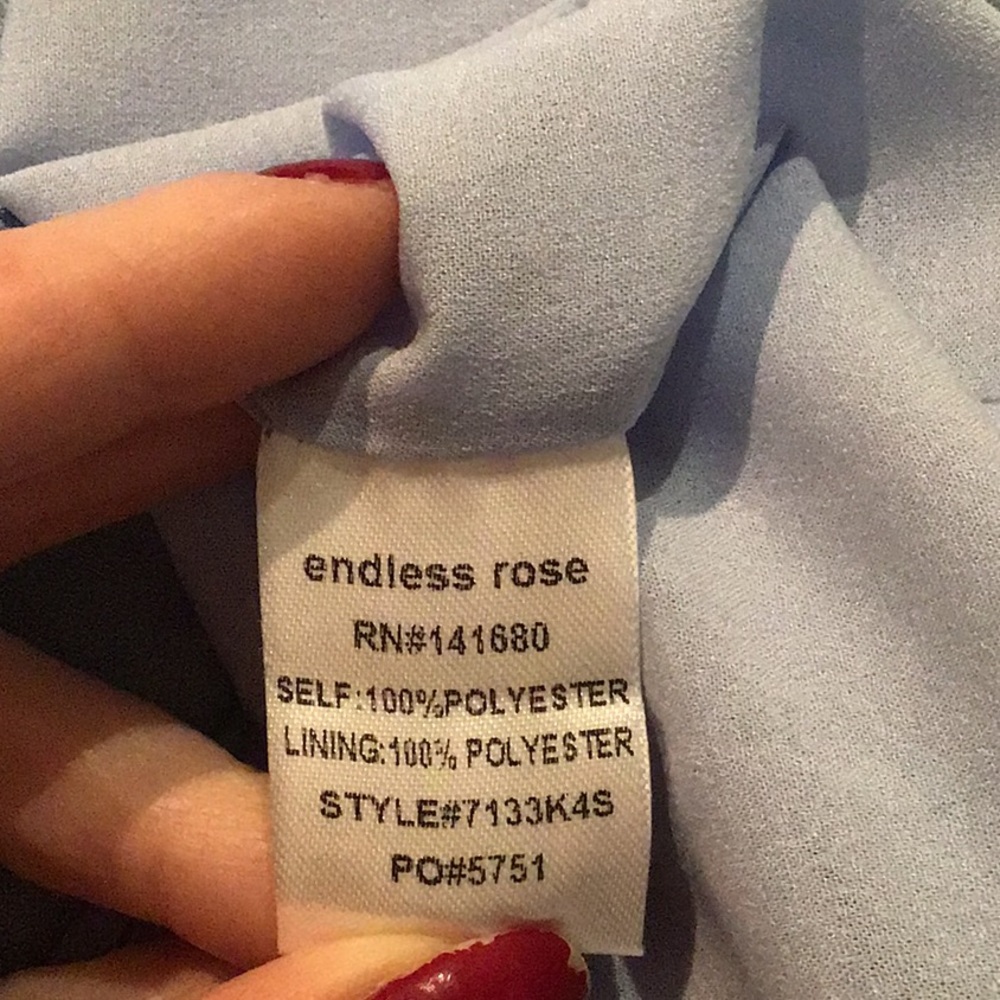 Endless Rose blue lace pencil skirt faux leather - Picture 10 of 11